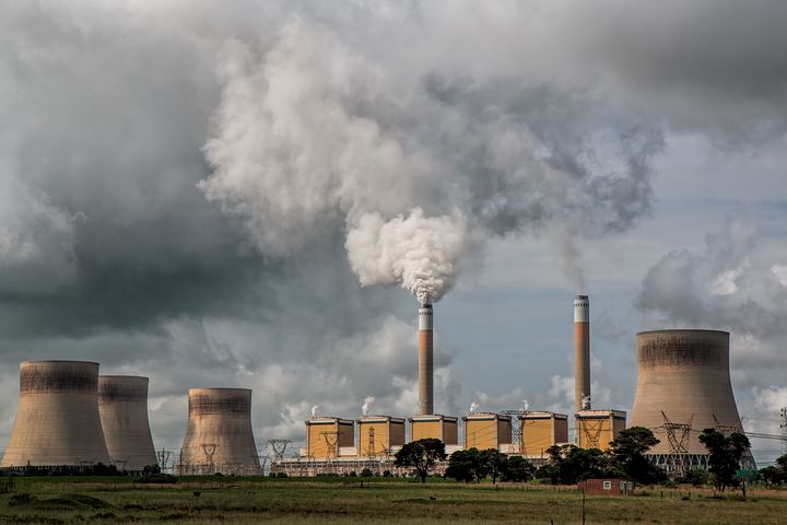 Power station pollution banner